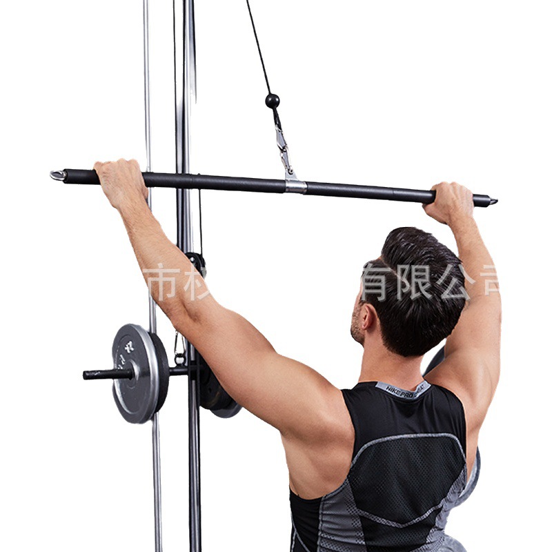 Bearing ring three-section pull back rod long pull rod comprehensive trainer pull rod dry fitness equipment accessories weight-bearing training rod