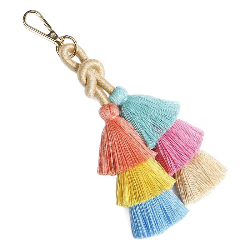 Cross-border Explosions Bohemian Holiday Style Hand-woven High-grade Winding Purple Tassel Bag Pendant Pendant
