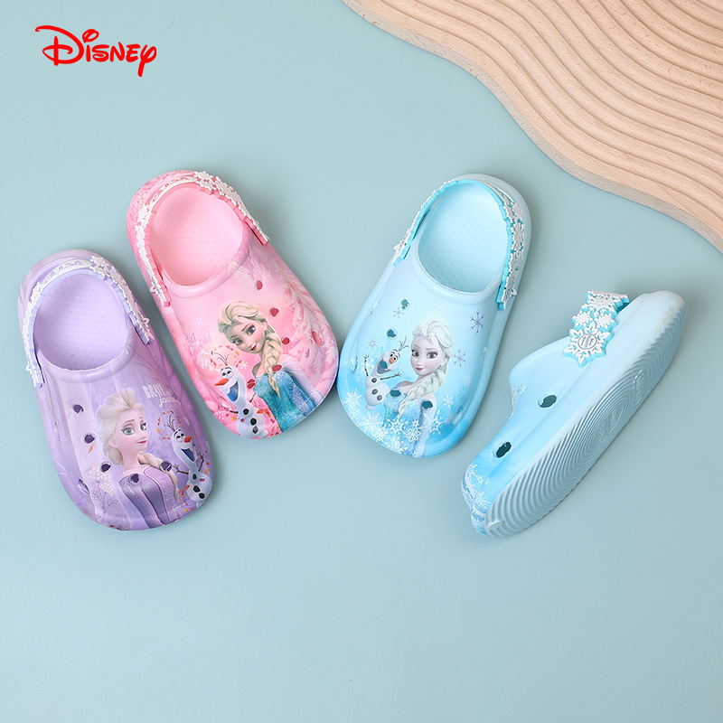 Picture of Disney Children's Hole Shoes Baby Slippers Princess Elsa Girls' Summer Sandals Toddler Non-slip Soft Bottom