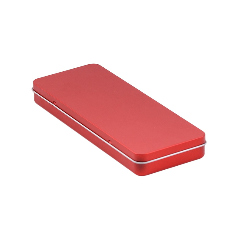 Picture of Rectangular Tinplate Box Pencil Eraser Storage Stationery Box Pen Conjoined Flip Cover Custom Tin Box