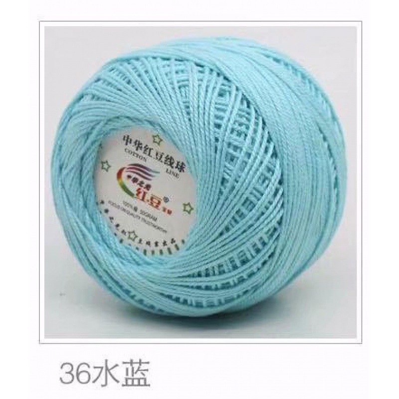 Picture of Red bean No. 3 lace cotton thread manufacturers wholesale and retail spring and summer hand-woven wool lace cotton diy