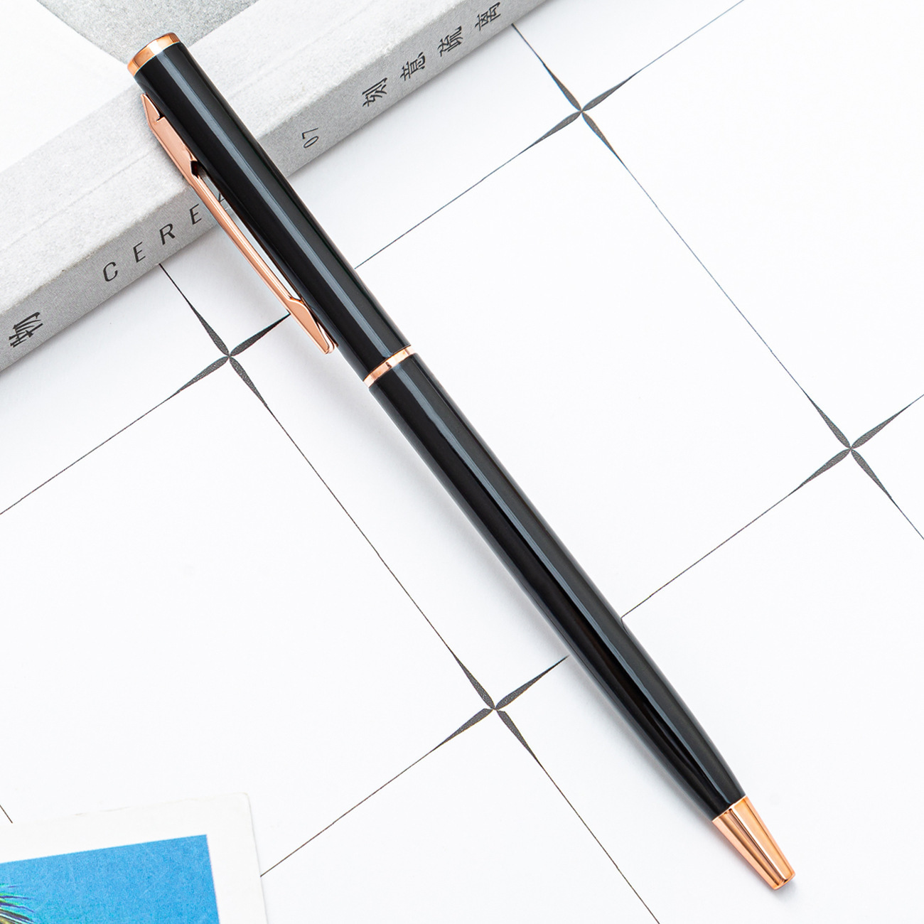 Picture of Metal pen flat head Gao Shi pen spot multicolored pen wholesale business advertising pen printing LOGO small Gao Shi ballpoint pen
