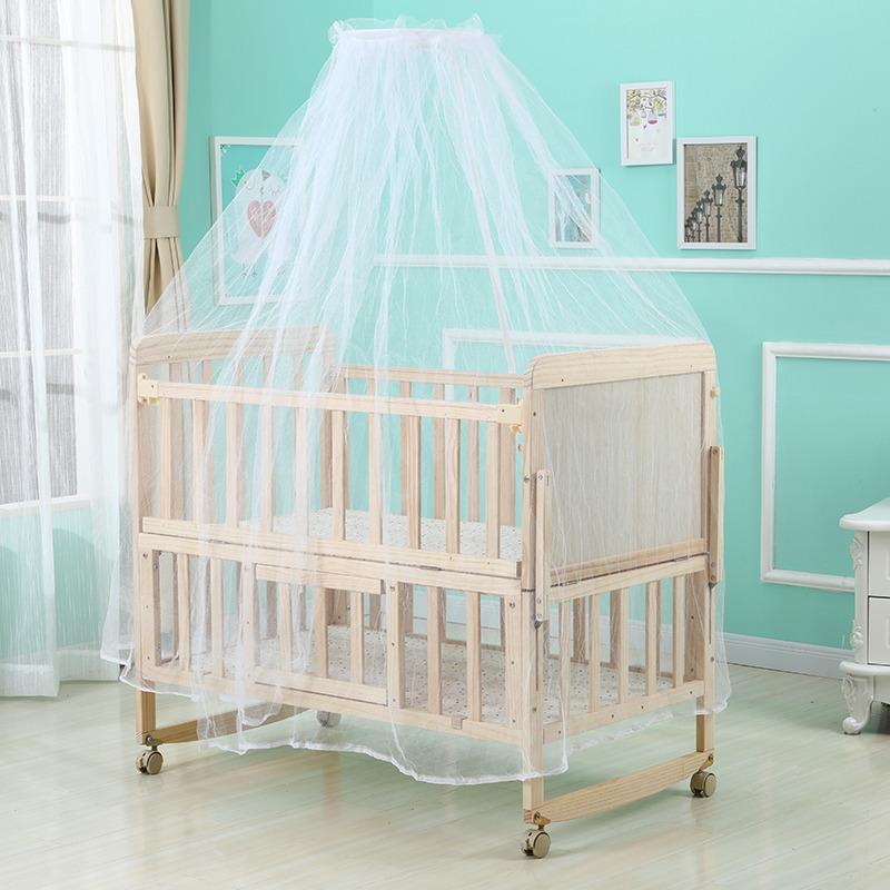 Picture of Factory Direct Sales Crib Solid Wood Paint-Free Baby Bed Multi-Functional Kidsren's Bb Cradle Bed Wholesale Dropshipping
