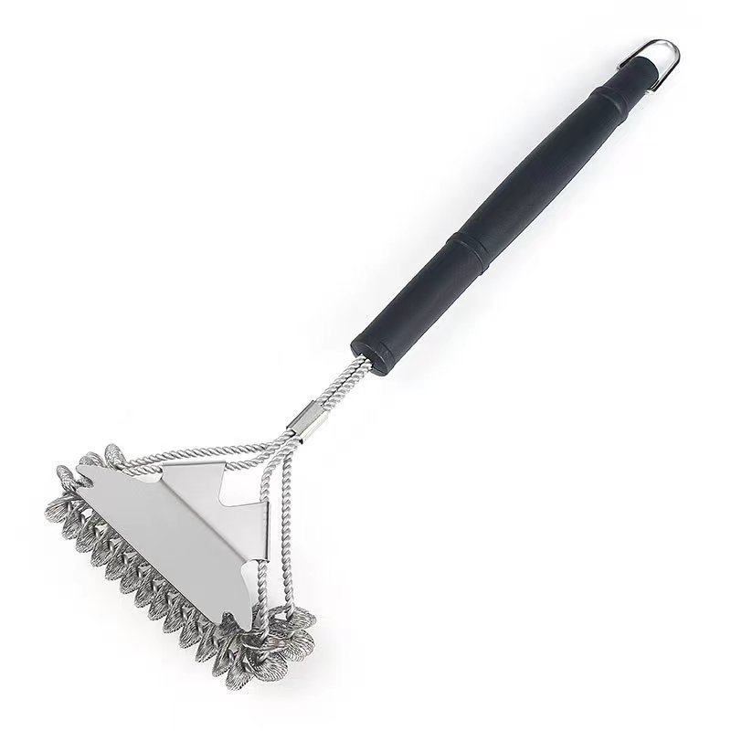 Picture of Factory wholesale barbecue wire brush copper wire brush barbecue net cleaning brush long handle curling brush spring steel wire brush