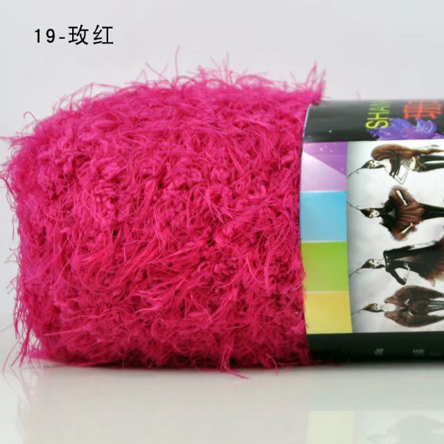 Picture of Coral Mink Velvet Wool Phoenix down Long Hair Imitation Fur Wool Thread Hand Knitted Stick Needle Baby Kidsren Outwear Thread Cross-Border