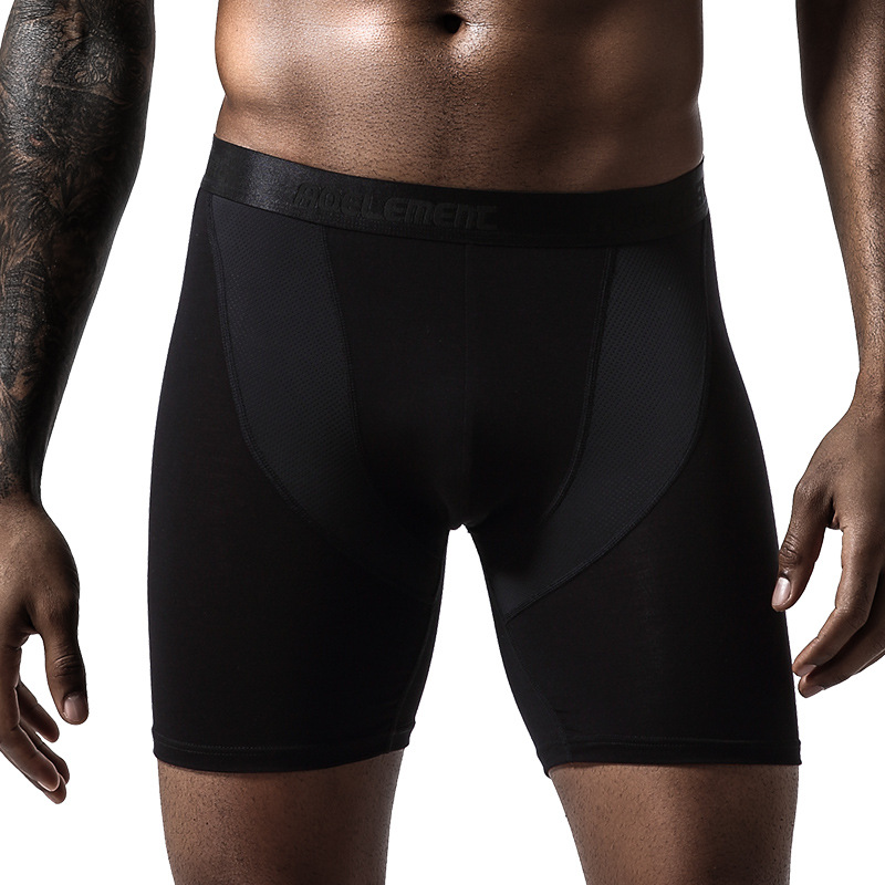 Picture of Sports Underwear Men's Anti-wear Leg Modal Professional Running Fitness Tight Long Leg Quick-drying Long Boxers