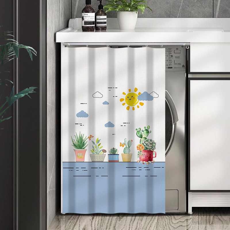Picture of Balcony drum washing machine sun protection waterproof covering curtain drying cabinet full shading slide cover cloth dustproof heat insulation cover cloth