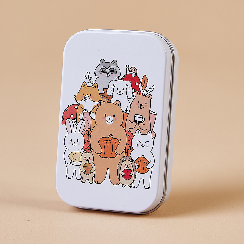Picture of Desktop Storage Box Jewelry Small Objects Storage Box Creative Cartoon Mini Card Iron Box Hairpin Jewelry Portable Box