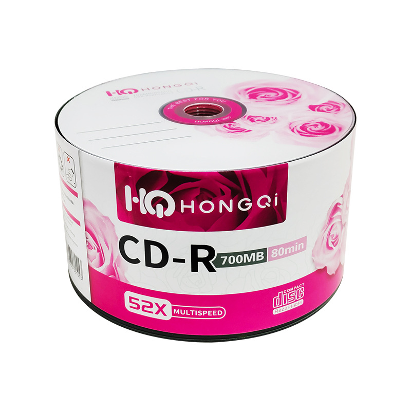 Picture of HongQi Rose Series CD-r Disc HQ Blank Burning Disc 700MB 80Min 52X 50 Pieces