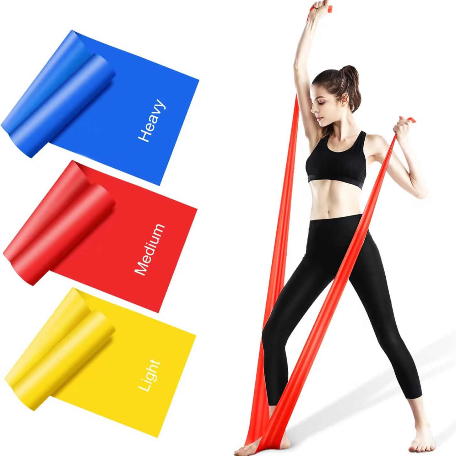 TPE yoga tension tablets rehabilitation exercise resistance band tension trainer fitness elastic band stretch band in stock