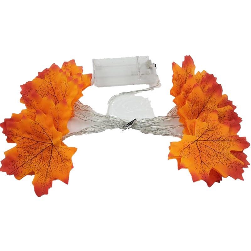 Cross-Border LED simulation maple leaf light string Christmas lights holiday lights flashing lights Halloween decorative lights string