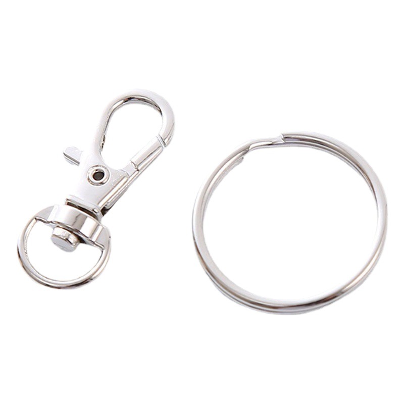 Spot zinc alloy dog key chain cross-border special for rotating buckle lanyard 3 Fish Mouth lobster buckle 25 sets