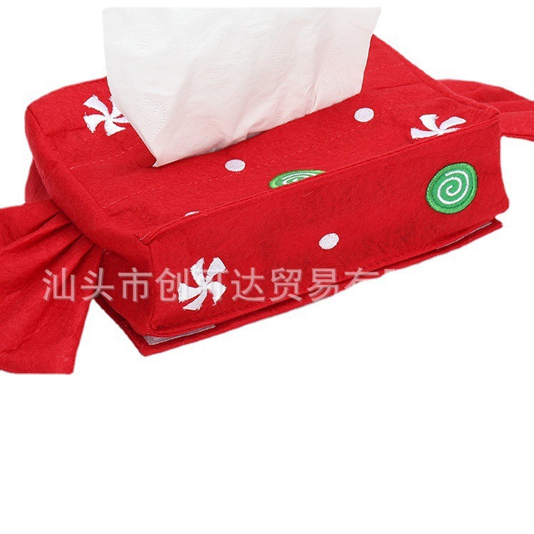 Cross-Border Christmas Tissue Box Set Embroidered Snowflake Creative Candy Christmas Home Decoration Christmas Party Supplies