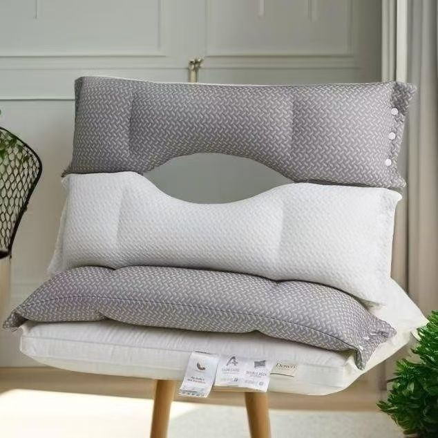Picture of Three-in-One Double-Layer Pillow Pillow Core for Cervical Spine Protection to Help Sleep Home Pair Adult Sleeping Special High Full Head