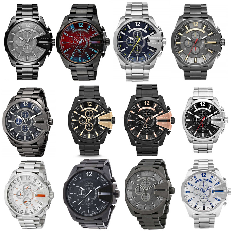 American Dica Black Samurai Watch Sports Fashion Large Dial Quartz Movement Steel Band Watch Explosions Wholesale