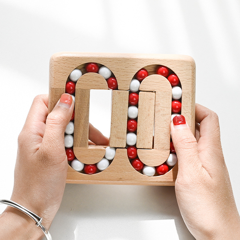 Picture of Shake the same children's flat ball Kongming lock Luban lock mechanism to solve the puzzle adult decompression puzzle early education toys