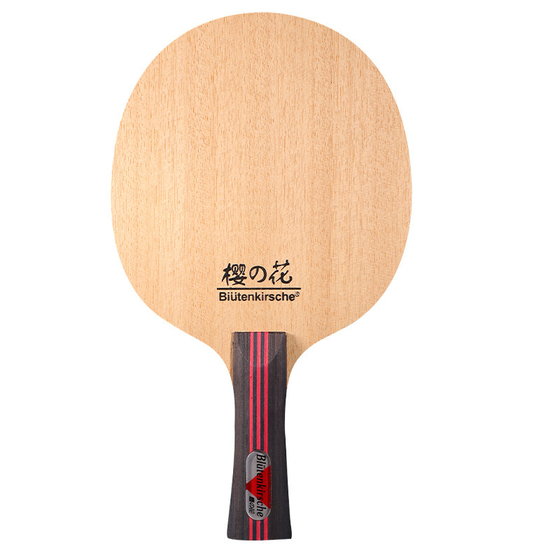 Picture of Cherry Blossom Table Tennis Bats Base Plate Pure Wood Table Tennis Base Plate Straight Rack for Primary Training