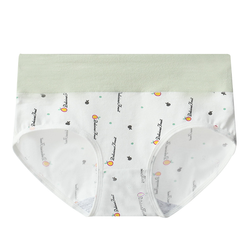 Picture of Japanese Style Women's Pure Cotton Printed Large Size 7A Seamless Antibacterial Tummy Control Cute Girl Triangle Student Panties