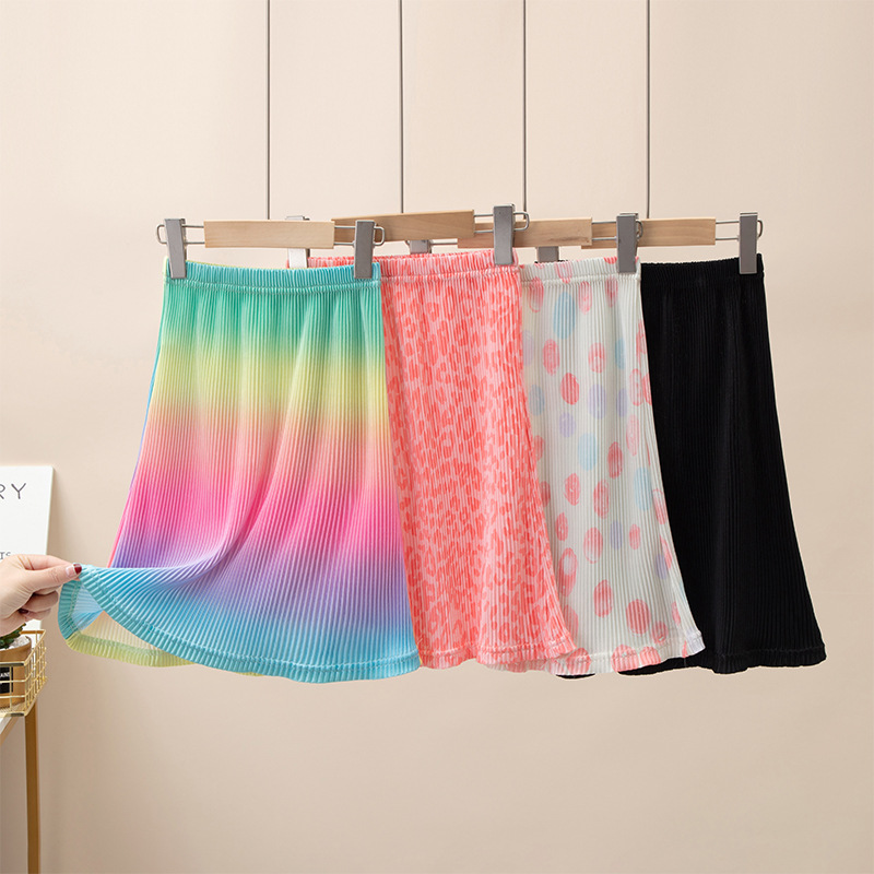 Girls' Skirt Summer New Simple All-match Skirt Children's A- line Skirt Home Nightdress Children's Pleated Skirt