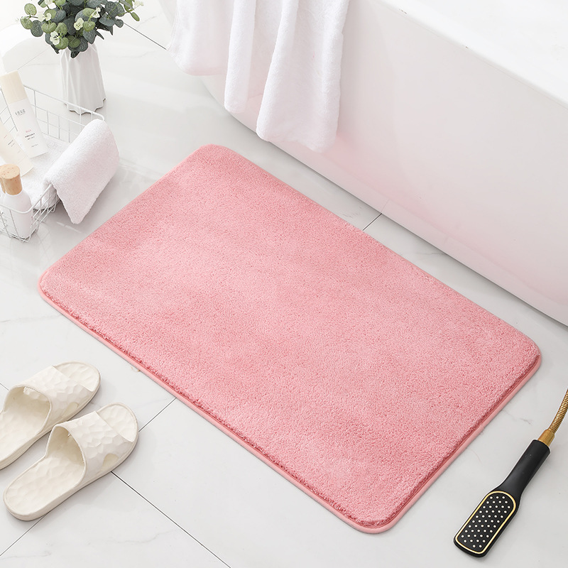 Picture of Thickened Imitation Cashmere Bathroom Toilet Bathroom Toilet Door Water-Absorbent Non-Slip Floor Mats Door Mats Home