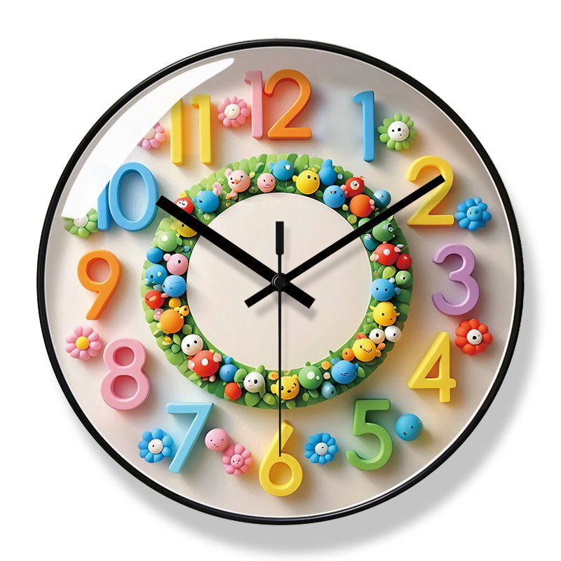Ipla 7092 Cartoon Wall Clock Home Simple Fashion Quartz Clock Creative Wall Watch Children's Room Cute Wall Clock