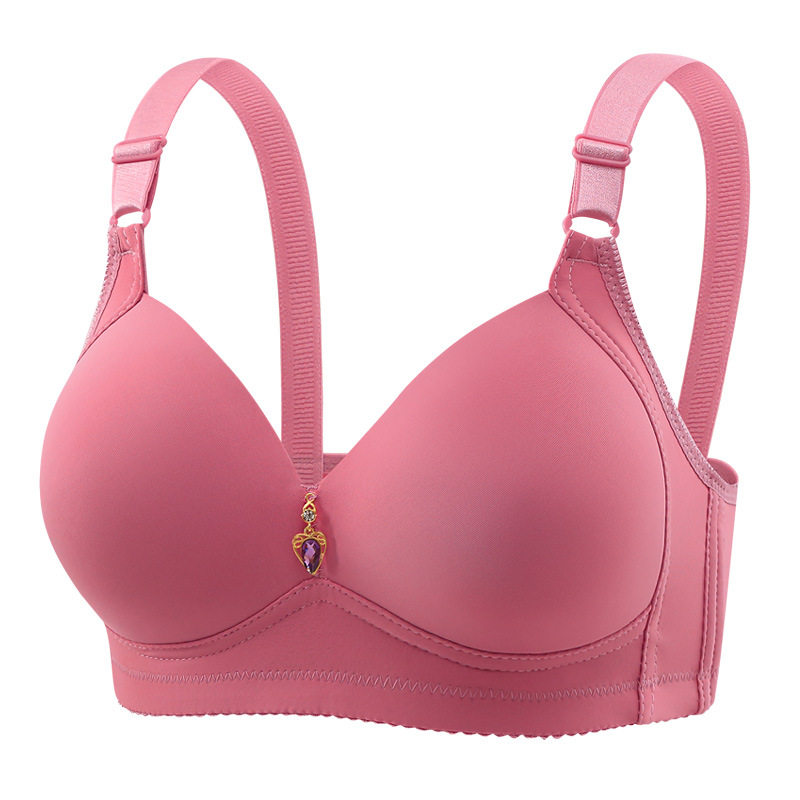 plus size Thin Comfortable Breathable Mother Underwear Gap Simple Gathering Parm-breasts Non-rimless Adjustable Bra