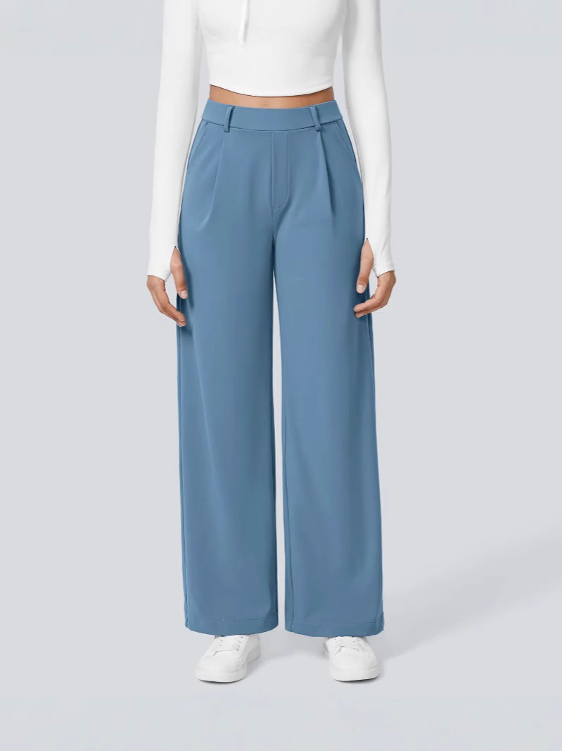 Picture of Amazon cross-border hot suit trousers outdoor sports leisure pocket pants loose slim straight pants