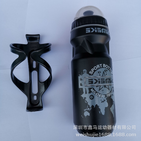 Sports water bottle mountain bike with dust cover plastic water bottle bottle bottle rack set riding equipment accessories