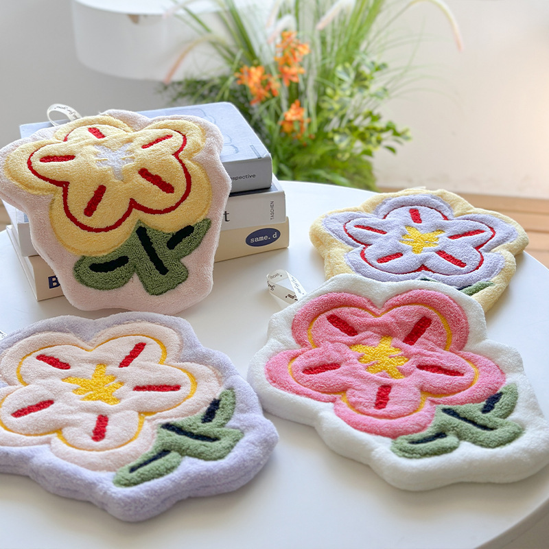 Picture of Rich flower cute towel hanging kitchen bathroom towel bathroom absorbent non-stinky quick-drying towel