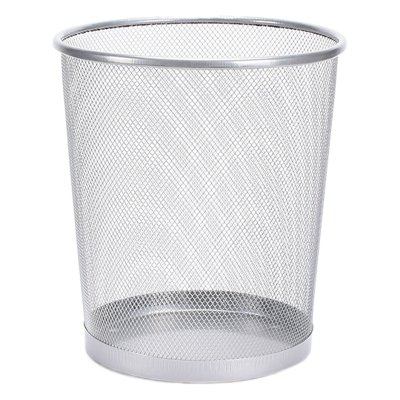 Direct Sale Iron Mesh Trash Can, Metal Lidless Waste Basket, Simple Trash Bin for Home and Office, Waste Paper Bin, Ready Stock Storage