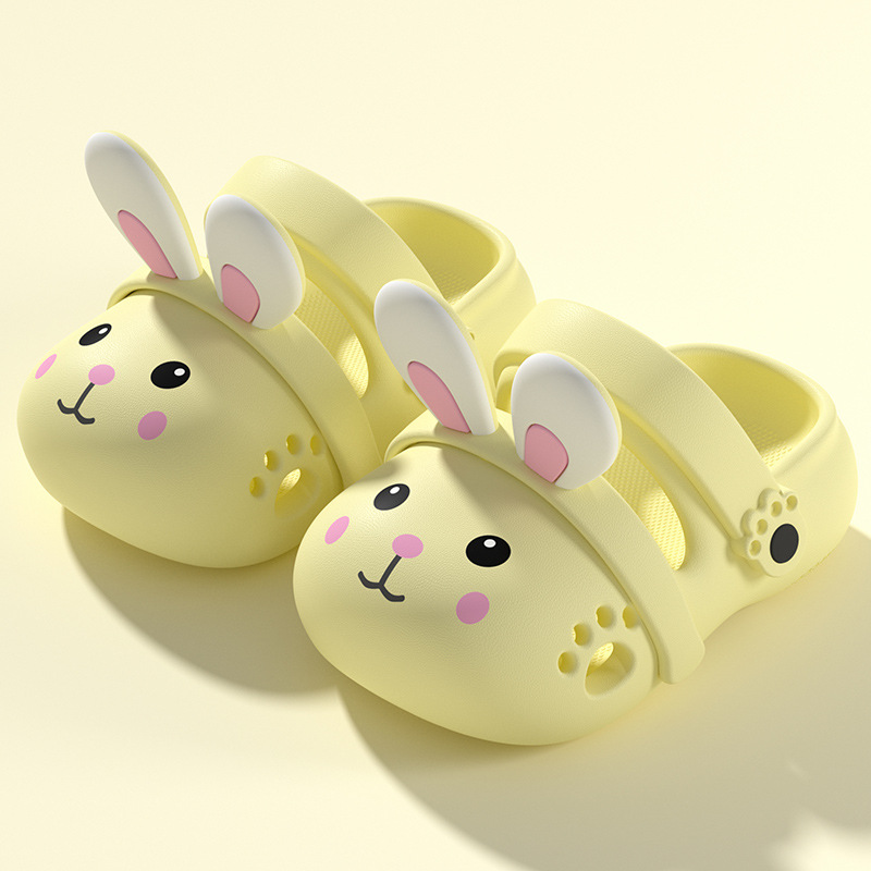 Outer Wear Sandals and Slippers Women's Summer Dung Sense EVA Cute Rabbit Slippers Baotou Thick Bottom Girl Heart Beach Sandals