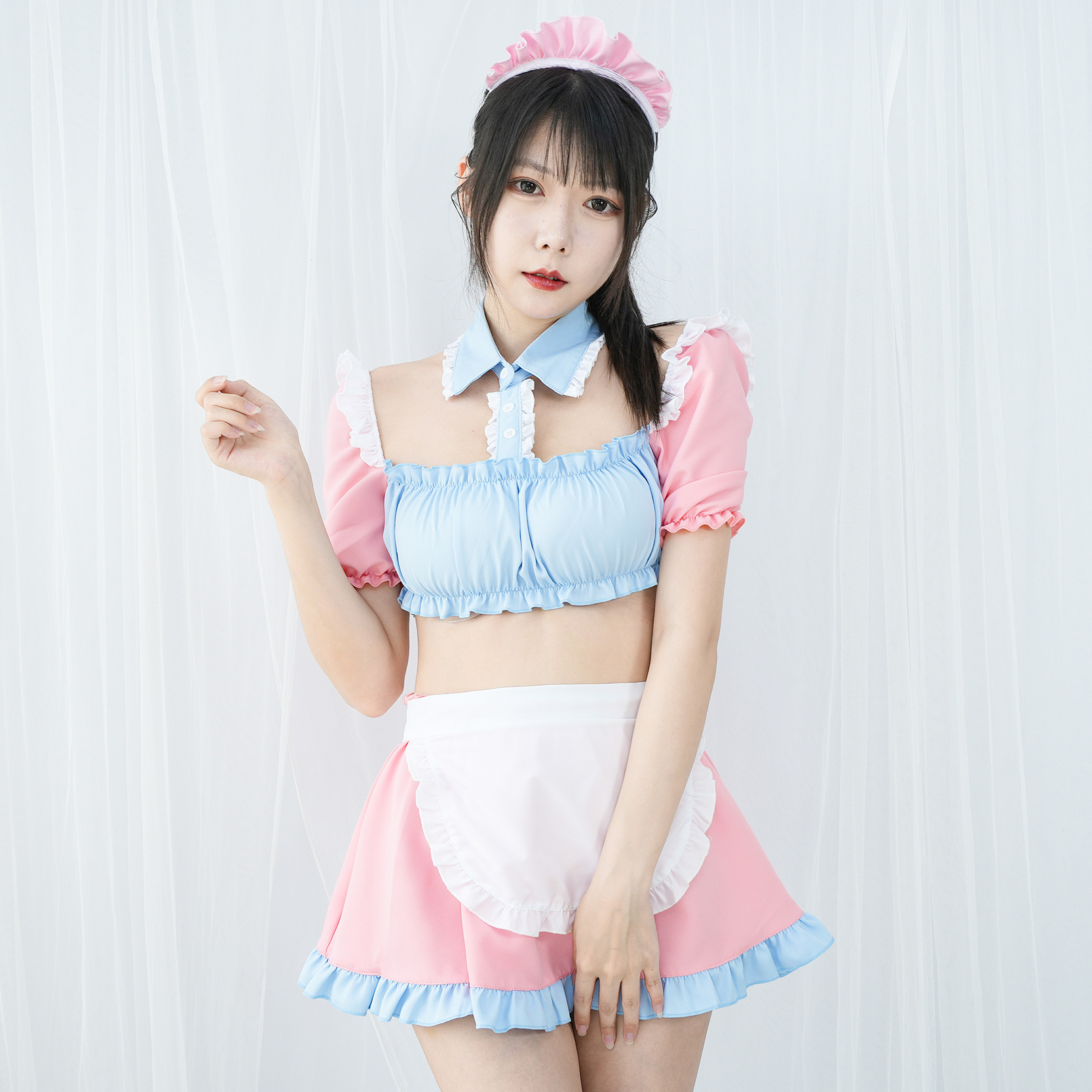 Second Dimension Sexy Uniform Set Role Playing Maid Dress Sexy Nightdress Home Clothes Selection Pajamas T0133