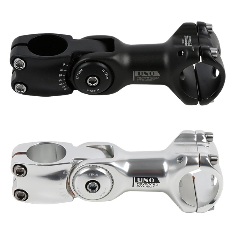 Uno Adjustable Stem 25.4mm Bicycle Riser 31.8mm Bicycle Booster 0-60 Degrees Raised Handlebar