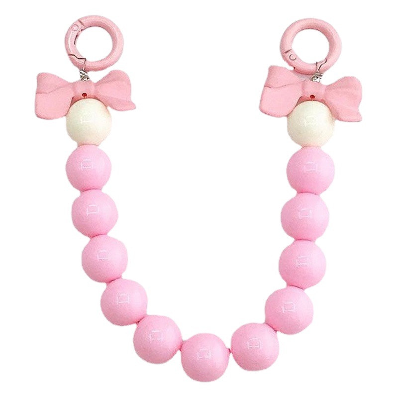 New Colorful Acrylic Handheld Chain DIY Mobile Phone Case Accessories Bag Pendant Candy Color Mobile Phone Hanging Chain Trend