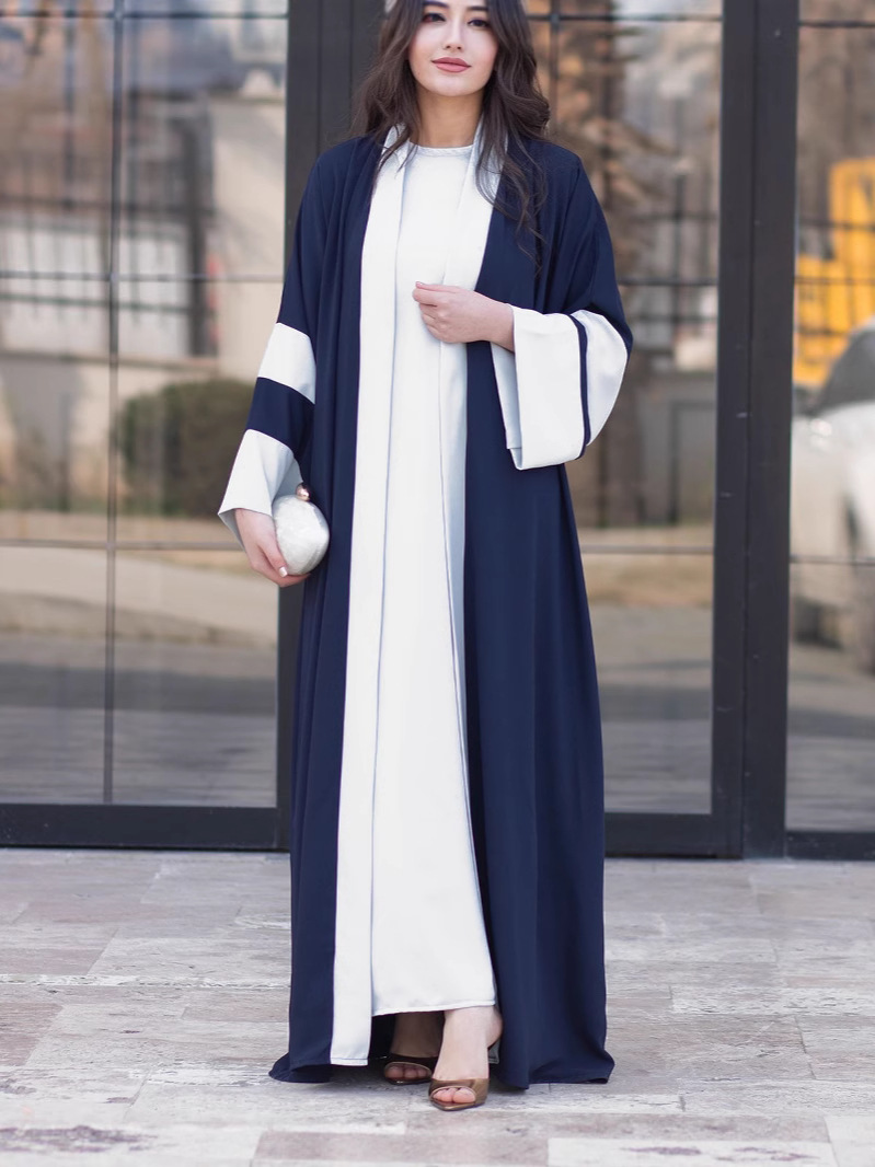 Picture of (Two-Piece Set) Middle East Amazon Robe Arabian Women's Abaya Fashion New Color Matching Saudi Dubai