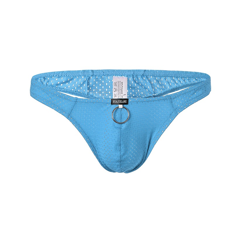 Picture of Thong men's sexy breathable fashion underwear honeycomb mesh ice silk nylon high-end comfortable T pants
