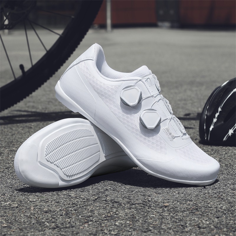 Cross-Border Foreign Trade Summer Breathable Mesh Cycling Shoes Cycling Shoes for Men and Women Road Bike Lock Shoes Bicycle Lock-Free Shoes