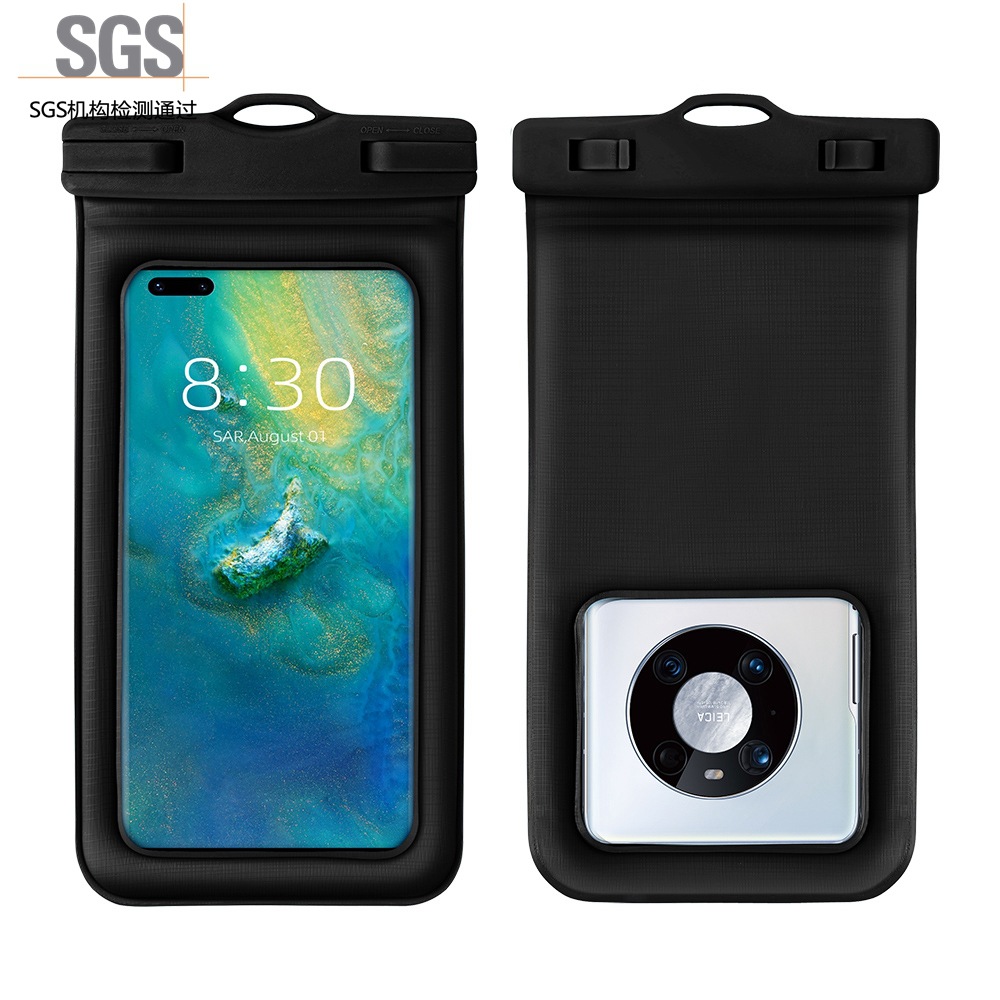 New double layer sponge floating mobile phone waterproof bag hot spring diving swimming large transparent waterproof mobile phone bag