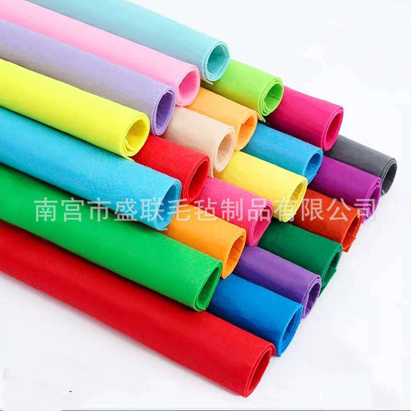 Factory wholesale needle felt color soft non-woven background felt kindergarten handmade diy making material