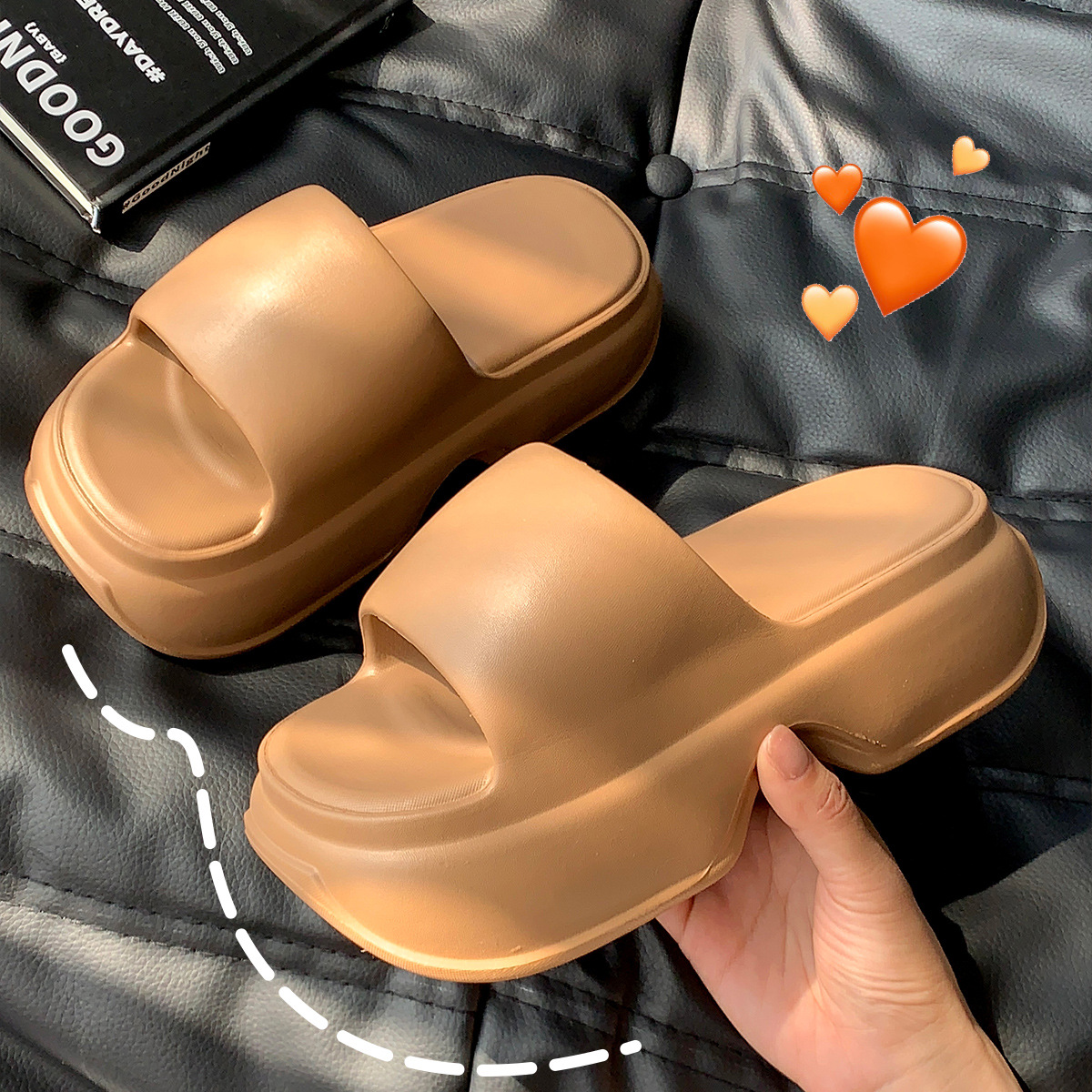 Sandals for Women's Summer Outer Wear 2025 New Home Indoor Non-Slip Seaside Beach Shoes Heightening Sandals for Women