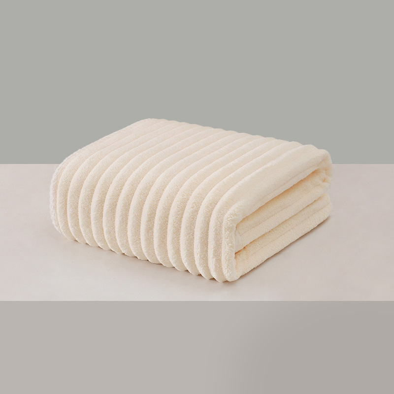 Picture of New Coral Velvet Cloud Plaid Towel, Water-Absorbent, Quick-Drying Candy Corduroy, Non-Shedding, Soft Edge-Wrapped Bath Towel
