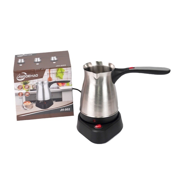 Picture of Turkish Coffee Pot Stainless Steel Coffee Pot Hand-Brewed Electric Coffee Machine Small Household Automatic Heating Quick Brewing Pot
