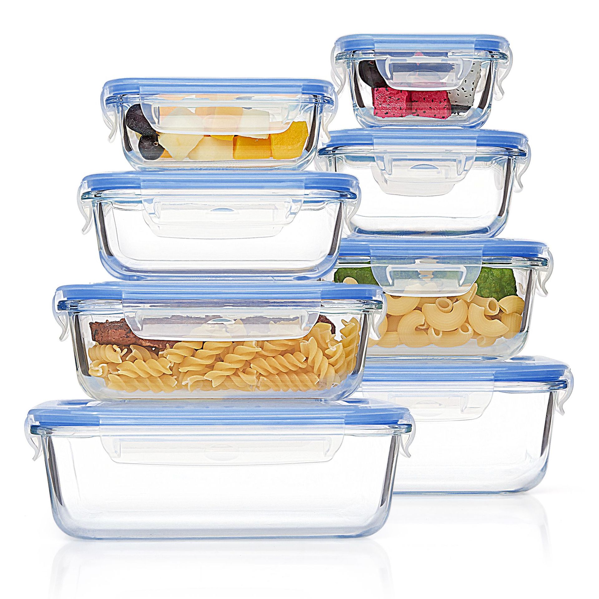 Picture of Honglaitai Glass Lunch Box Microwave Heating Special Bowl with Lid for Office workers with rice Insulation Lunch Box Lunch Box Set