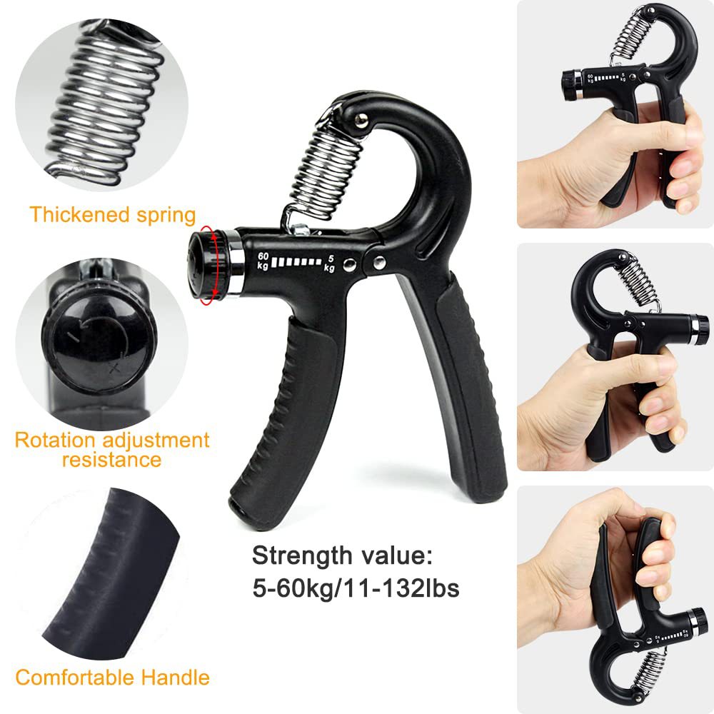 Picture of Adjustable Grip Strength Set, Hand Trainer, Grip Ring, Finger Exerciser, Combination Fitness Supplies, Five-Piece Set