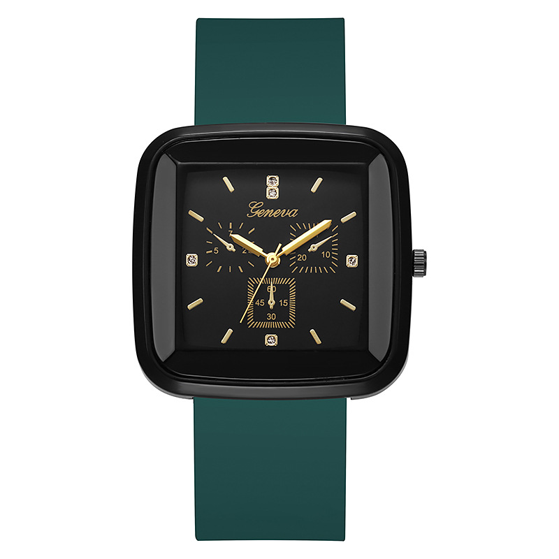 Picture of Square Fashion Autumn and Winter Niche Student Watch Simple Silicone Strap Ins Korean Style Women's Watch Quartz Watch Women