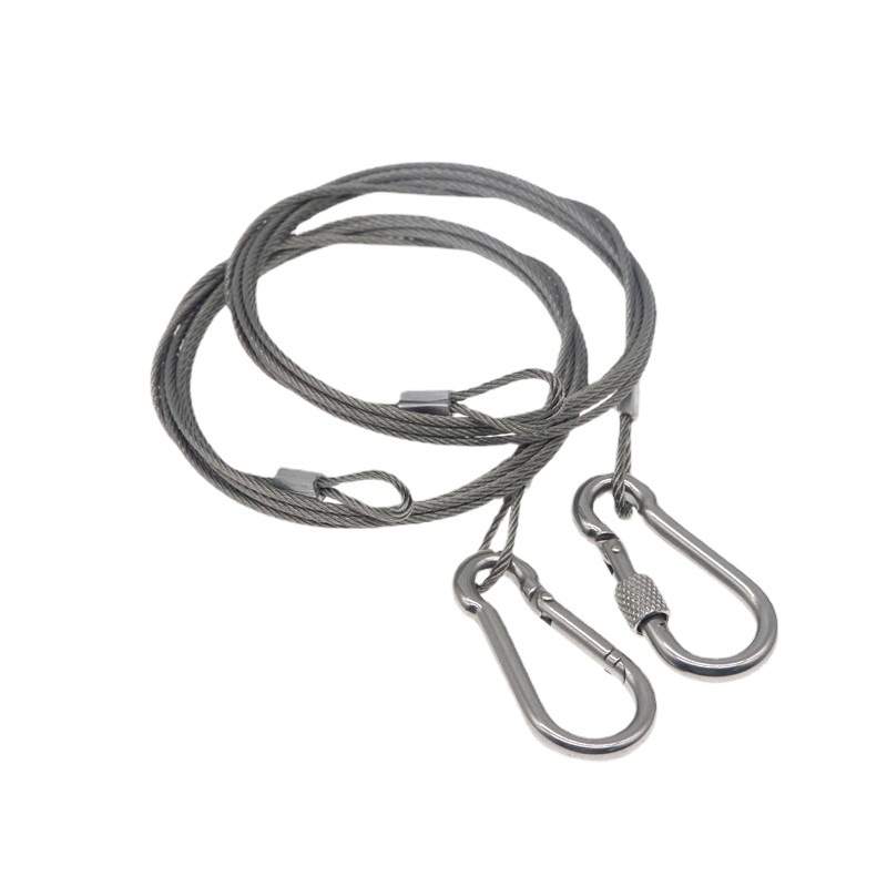 Anti-Fall Safety Rope Steel Wire Protective Rope Stage Light Special Hanging Rope Safety Rope Telescopic Anti-Loss High Lamp