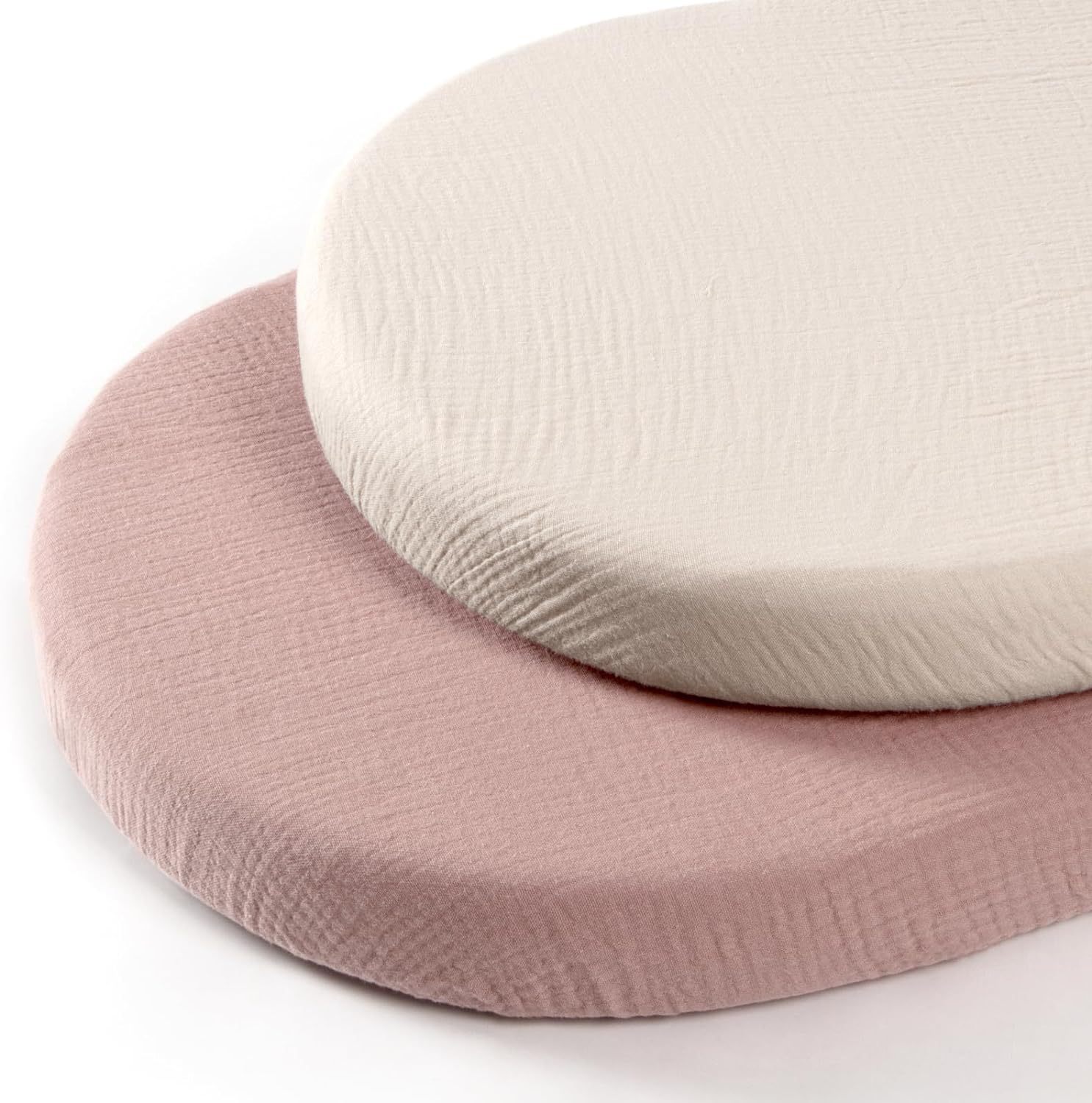 Picture of Cross-border Baby Cradle Bed Cover 2-piece Muslin Breathable Cotton Yarn Cradle Mattress Removable Change Cover