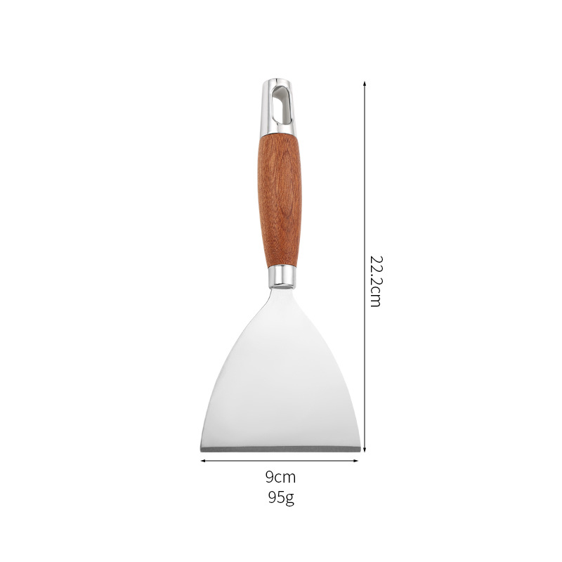 Picture of Cooking Teppanyaki Stainless Steel Steak Spatula Pizza Spatula Hand Cake Tool Triangular Spatula Pancake Spatula