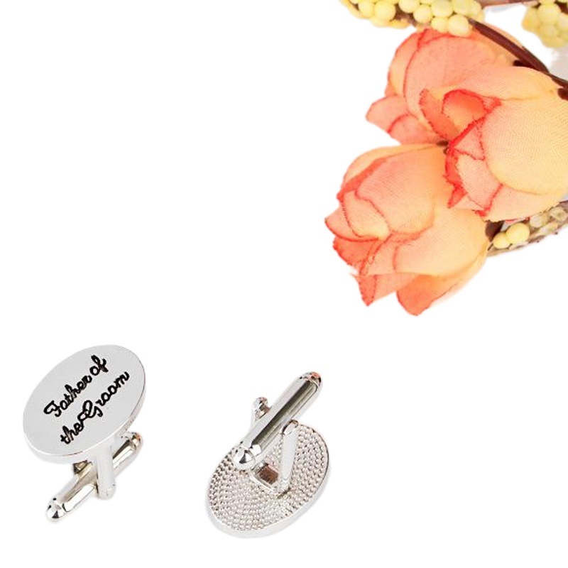 European and American best selling wedding letter cufflinks Father of the groom men's wedding shirt Accessories Wholesale