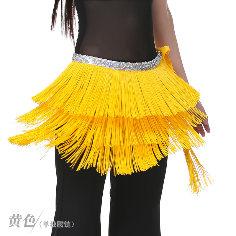 Picture of Dancer three-layer tassel waist chain belly dance waist chain belly dance tassel hip towel tassel belt wholesale